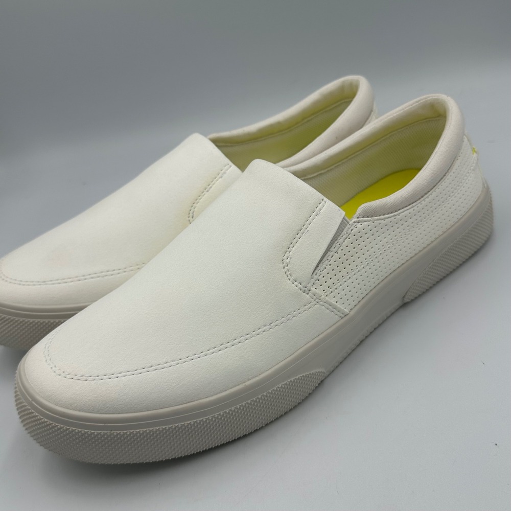 Sperry Halyard PlushStep Slip On Sneaker Shoes Mens 10M White Coastal Preppy NIB